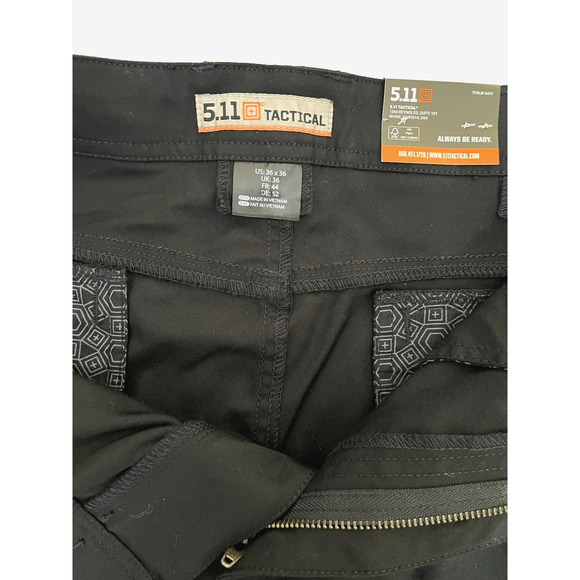 511 Tactical Edge Chino Pants Mens Size 36x36 Slim Fit Flex Tac Black New - Picture 7 of 16